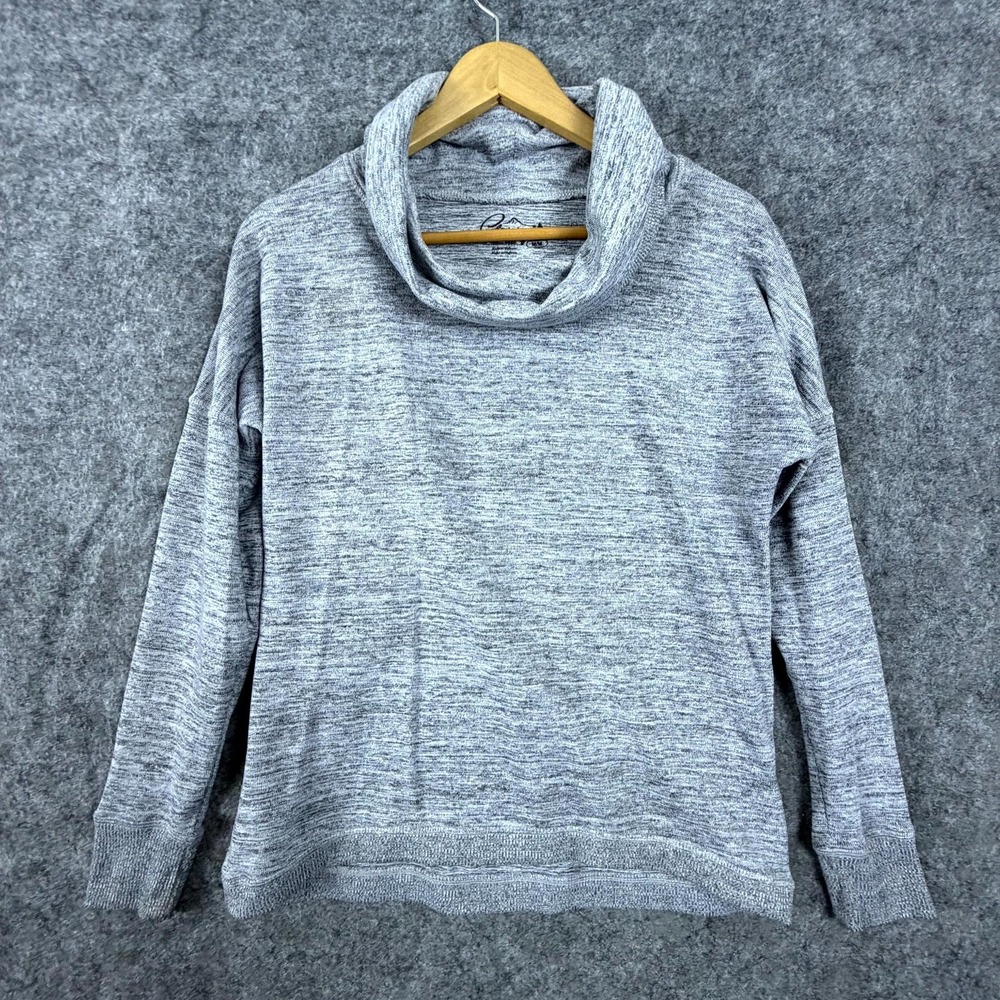Gerry Sweater Womens Medium Gray Tight Knit Cowl Neck Winter Outdoor Pullover